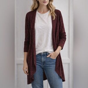 Workhall Sheer Knit Duster Maroon sz Med | GUC